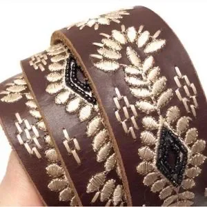 Lucky Brand Wine Leather Beaded Belt Lucky Brand | Accessories | Lucky Brand Wine Leather Beaded  main image 3